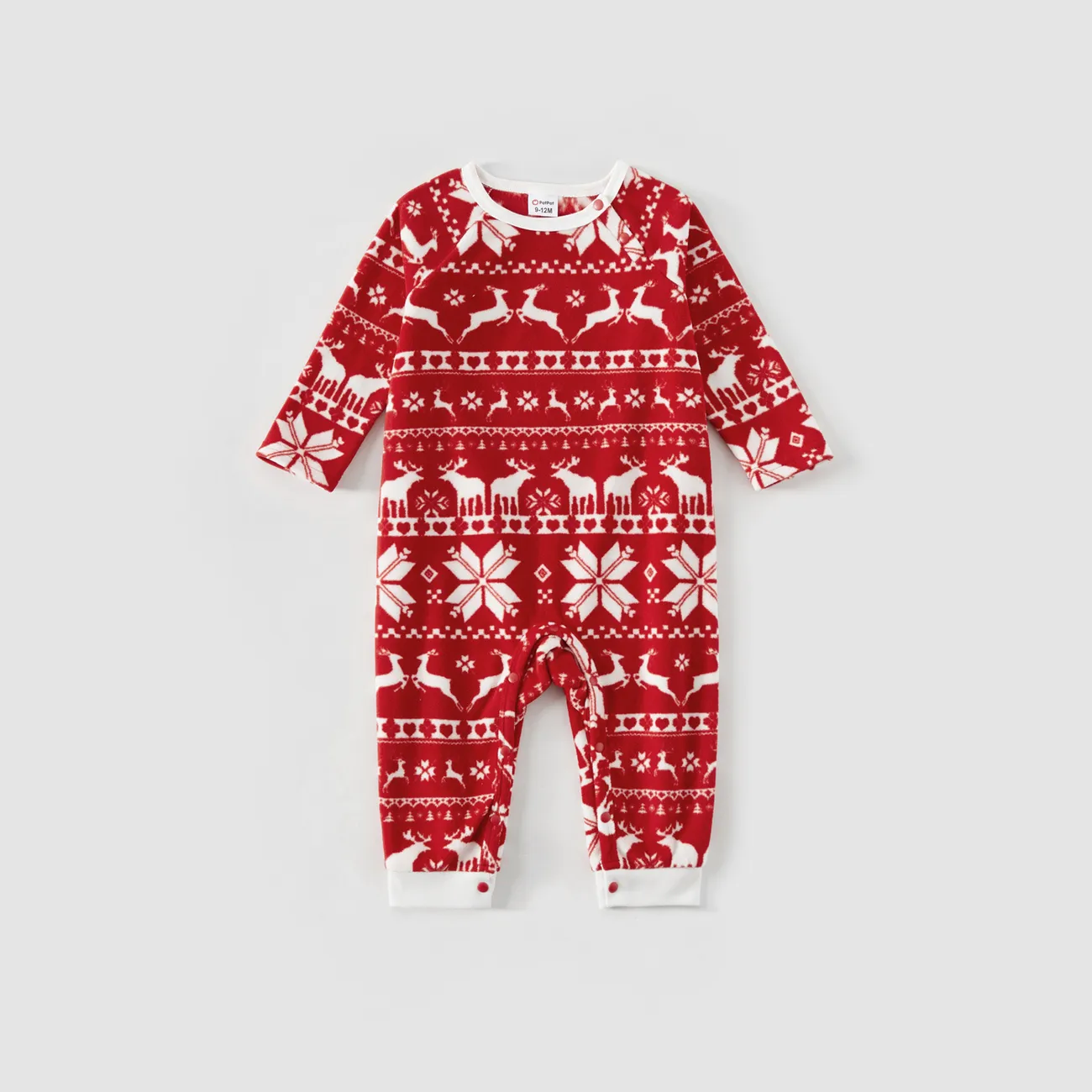 PATPAT Family Matching Christmas Pajamas Tree Snowflake and Letters Print  Sleepwear Long-sleeve Pajamas Sets Family Xmas Outfits Kids 6-7 Years  Redblack