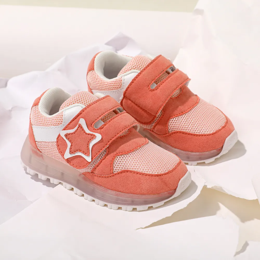 Toddler / Kid Star Pattern Mesh Panel Casual LED Shoes big image 4