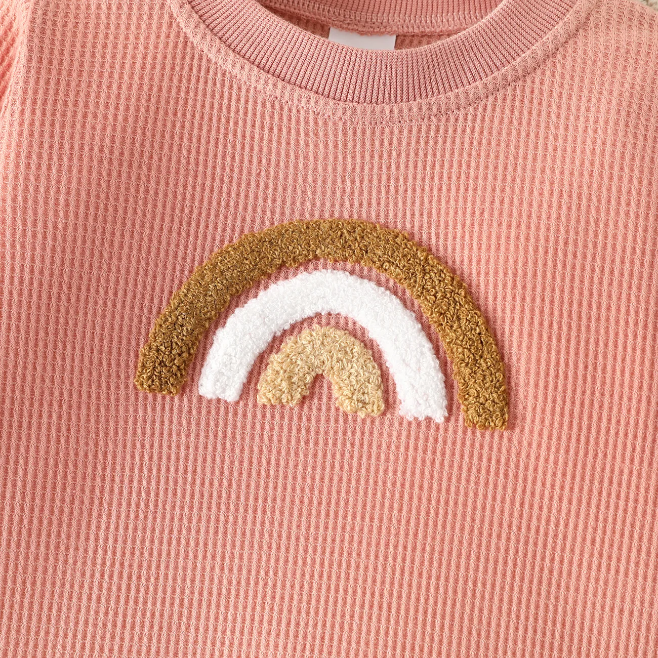Criança Unissexo Hipertátil/3D Infantil Sweatshirt Rosa big image 1