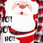 Christmas Family Matching Santa & Letter Print Red Plaid Raglan-sleeve Pajamas Sets (Flame Resistant)  image 6