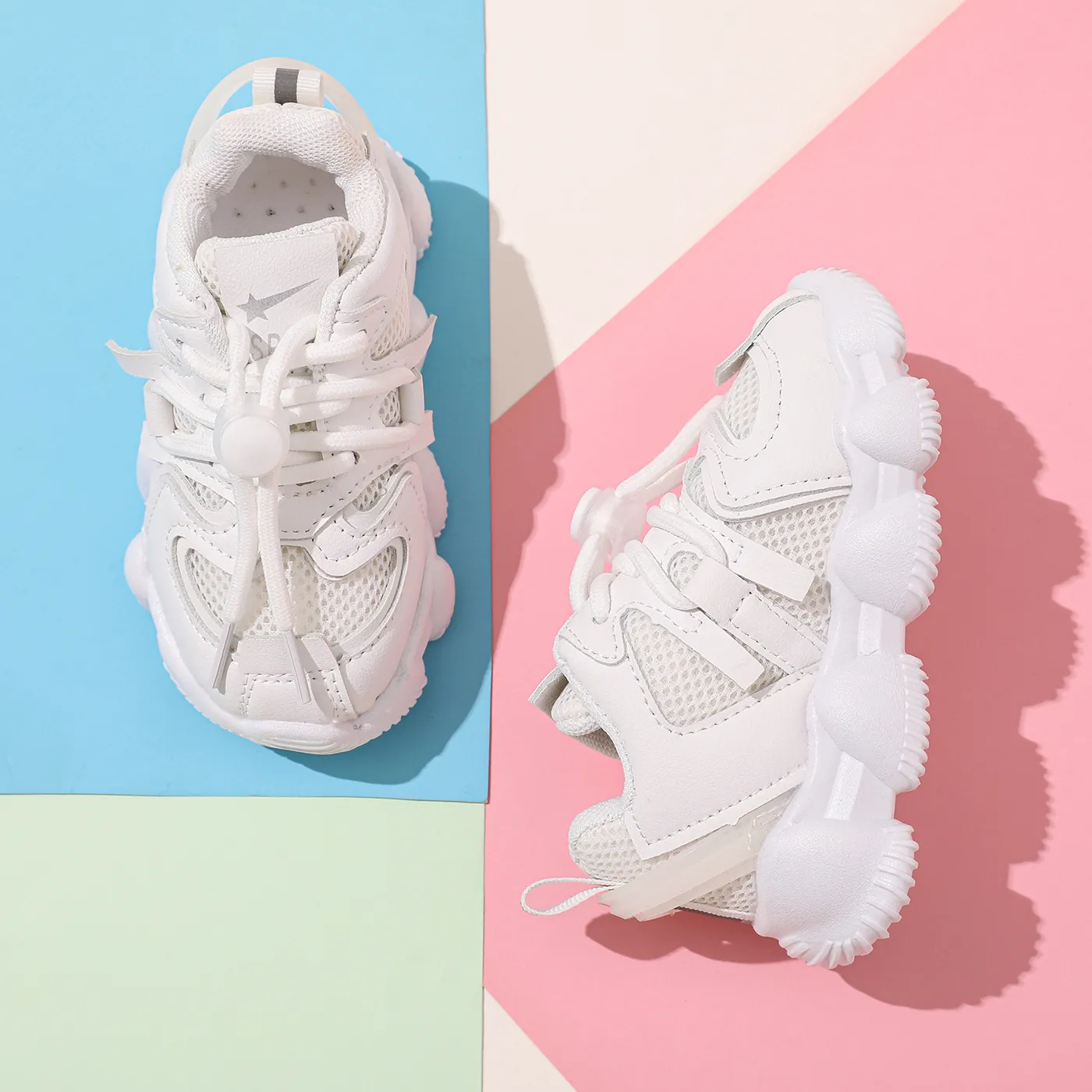 Toddler White Breathable Sneakers  image 2