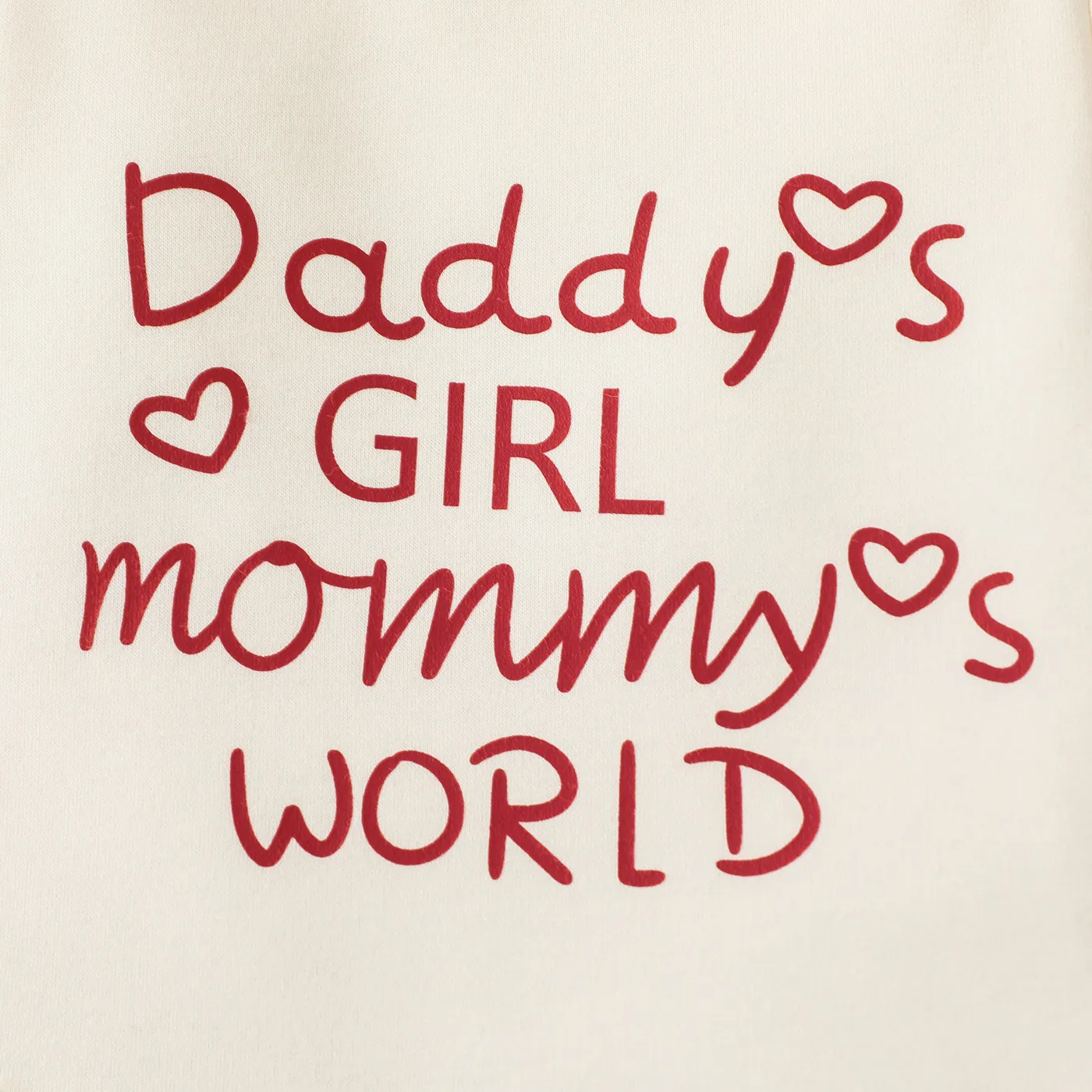 Baby Girl Letter Print Long-sleeve Faux-two Ruffle Dress Red image 4