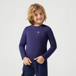 Activewear Kid Boy Solid Color Long Breathable Tee  image 2