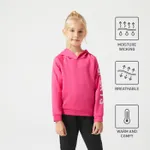 Activewear Kid Boy/Kid Girl Letter Print Raglan Sleeve Hoodie Sweatshirt Roseo