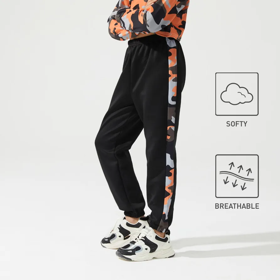 Leggings respiráveis elásticas e tingidas de menina de criança activewear colorblock