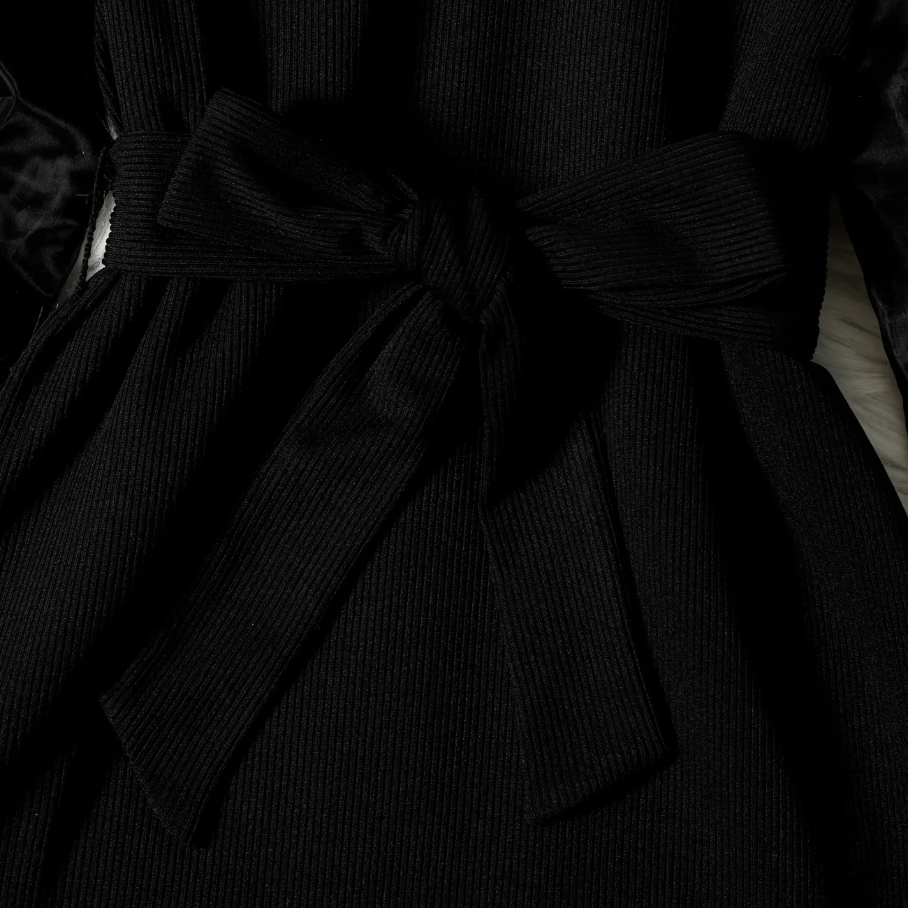 2件 小童 女 布料拼接 甜美 連衣裙 黑色 big image 1