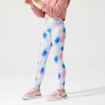 Activewear Kid Girl Tie Dyed Breathable Leggings  image 3