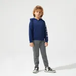 Activewear Kid Boy/Kid Girl Letter Print Raglan Sleeve Hoodie Sweatshirt Blue image 4