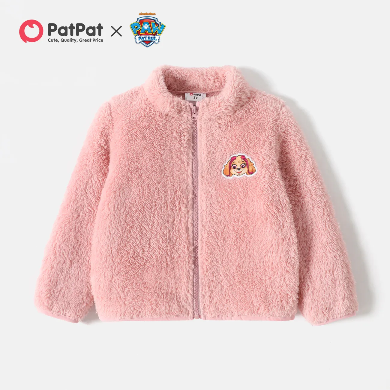 PAW Patrol Toddler Girl/Boy Patch Embroidered Fuzzy Fleece Jacket big image 1