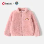 PAW Patrol Toddler Girl/Boy Patch Embroidered Fuzzy Fleece Jacket Pink