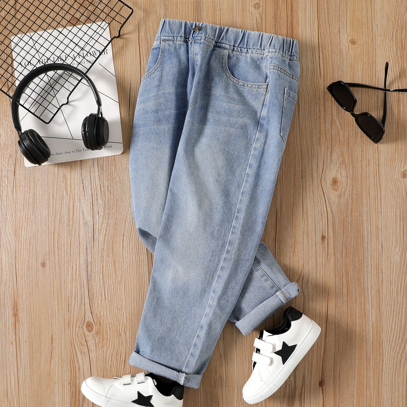 

Kid Boy Casual Elasticized Straight Denim Jeans
