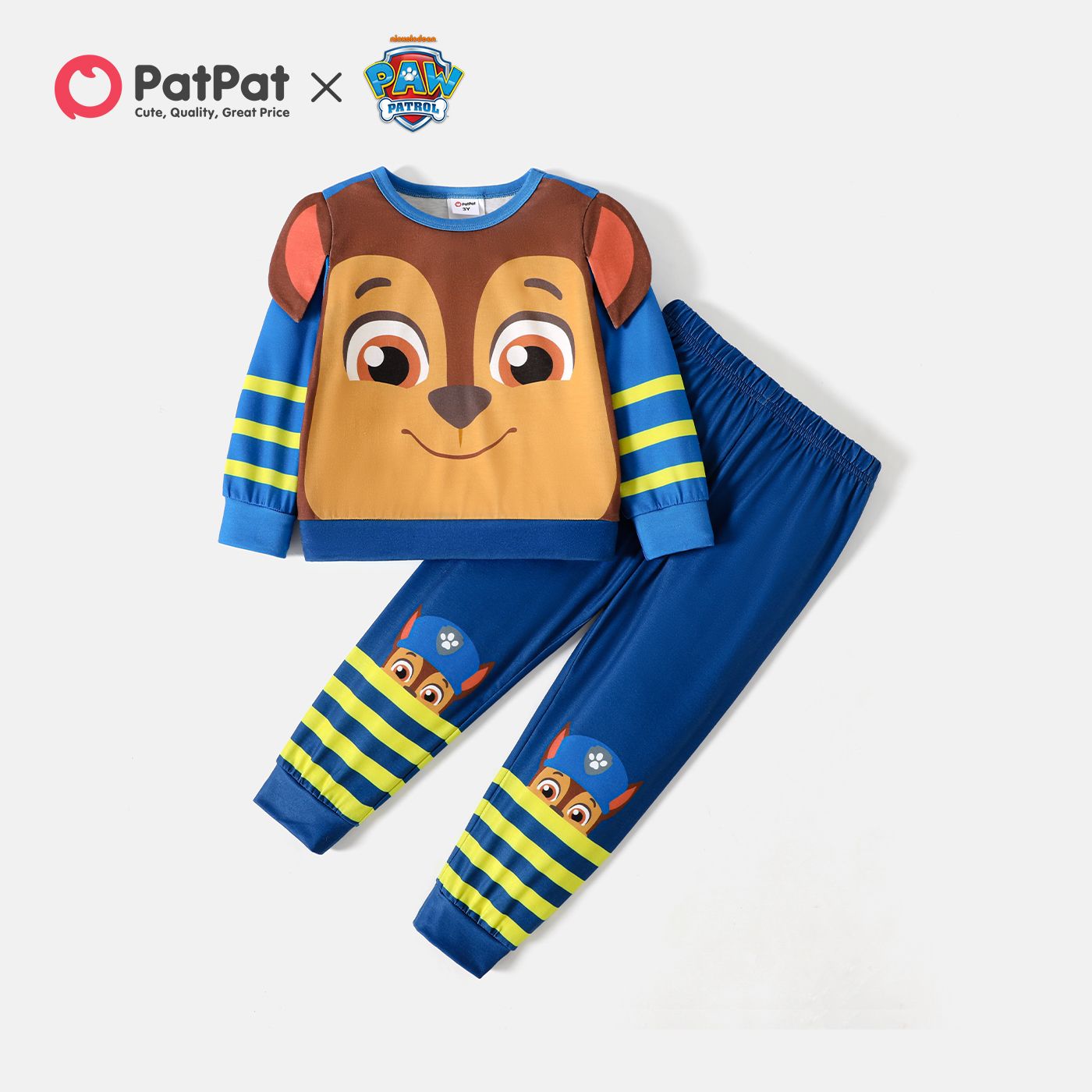 

PAW Patrol 2pcs Toddler Boy/Girl Striped Long-sleeve Tee and Pants Set