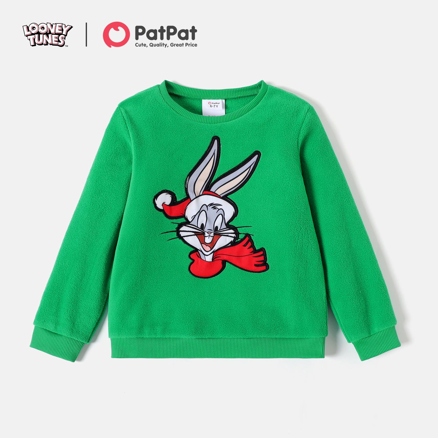 

Looney Tunes Kid Girl/Boy Christmas Cotton Polarfleece Pullover Sweatshirt