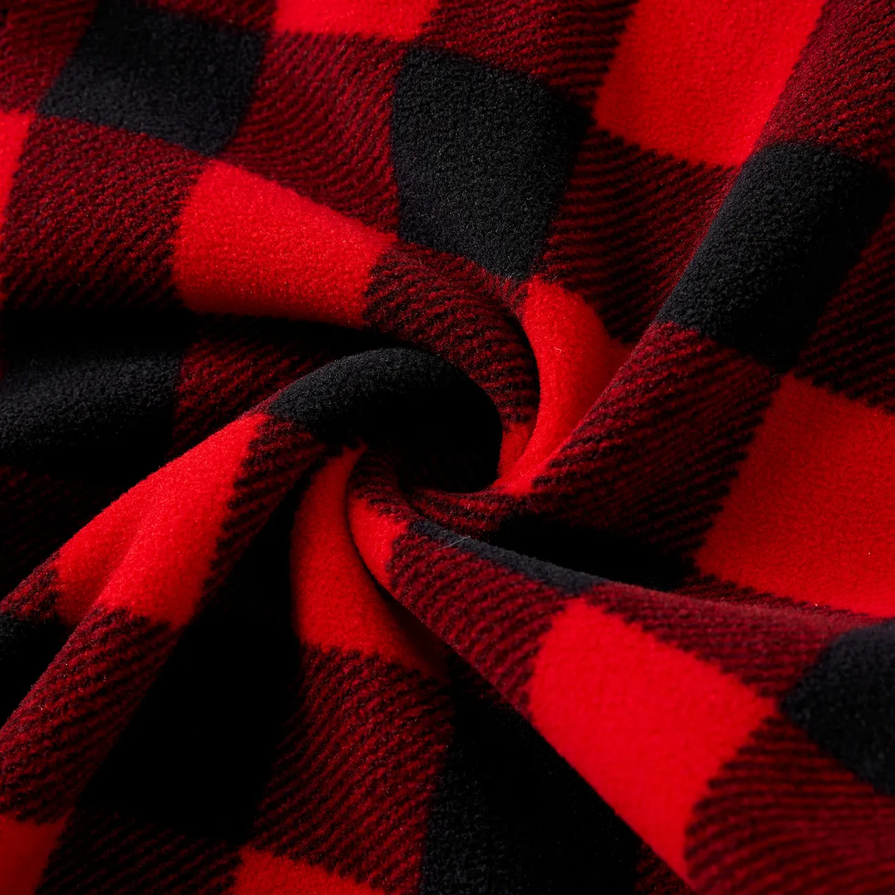 Natal Look de família Manga comprida Conjuntos de roupa para a família Pijamas (Flame Resistant) vermelho preto big image 1