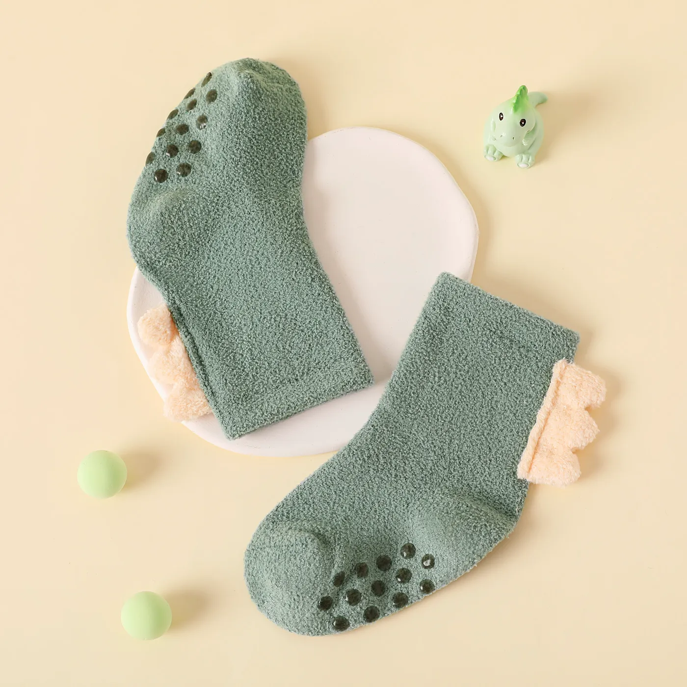 Baby Cartoon Thick Socks Green image 5