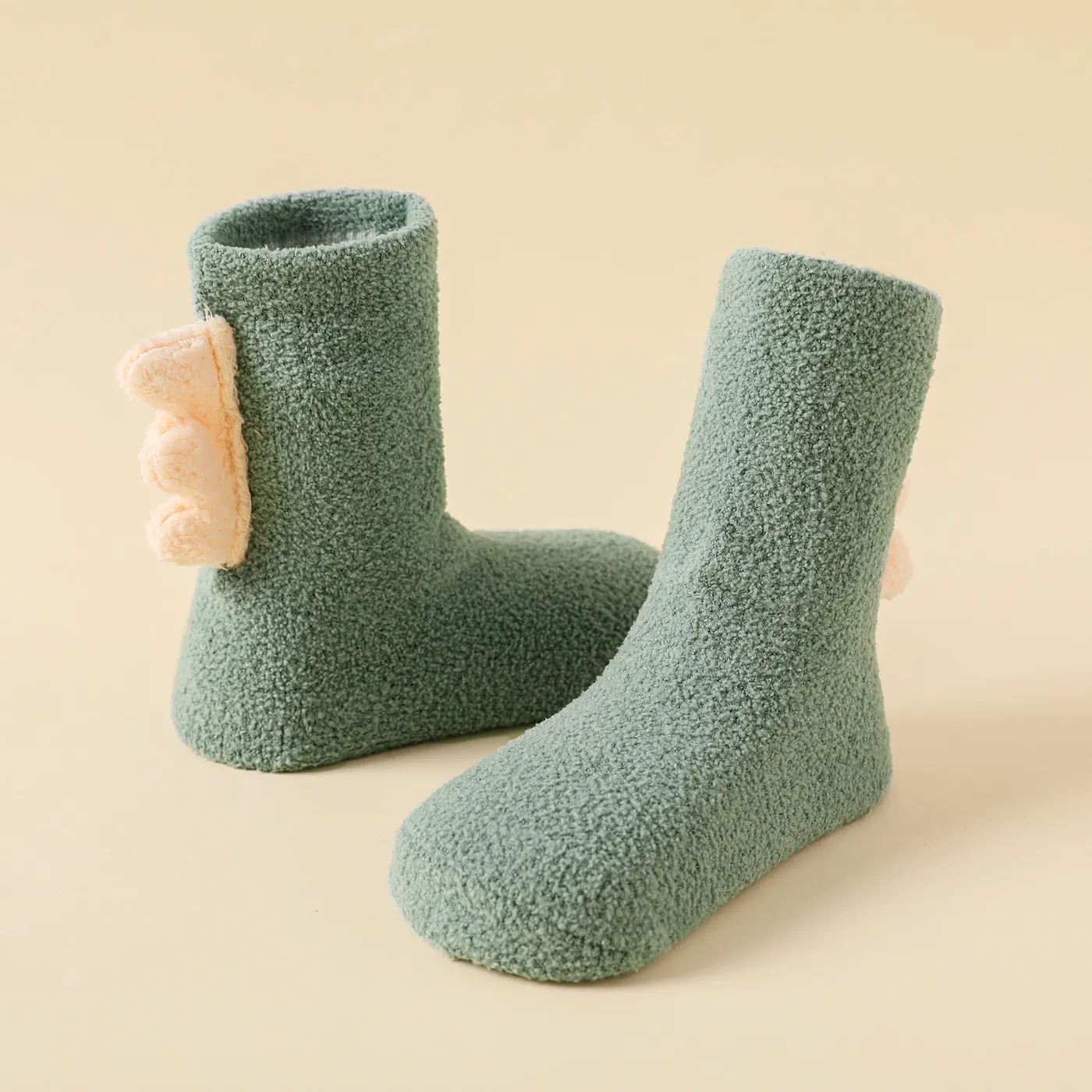 Baby Cartoon Thick Socks Green image 3