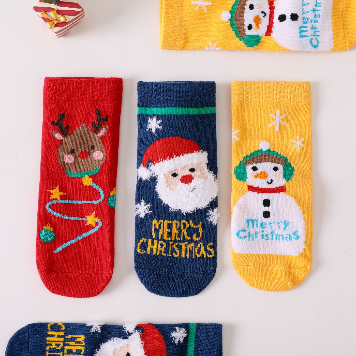 3 雙嬰兒/學步兒童聖誕保暖襪套裝