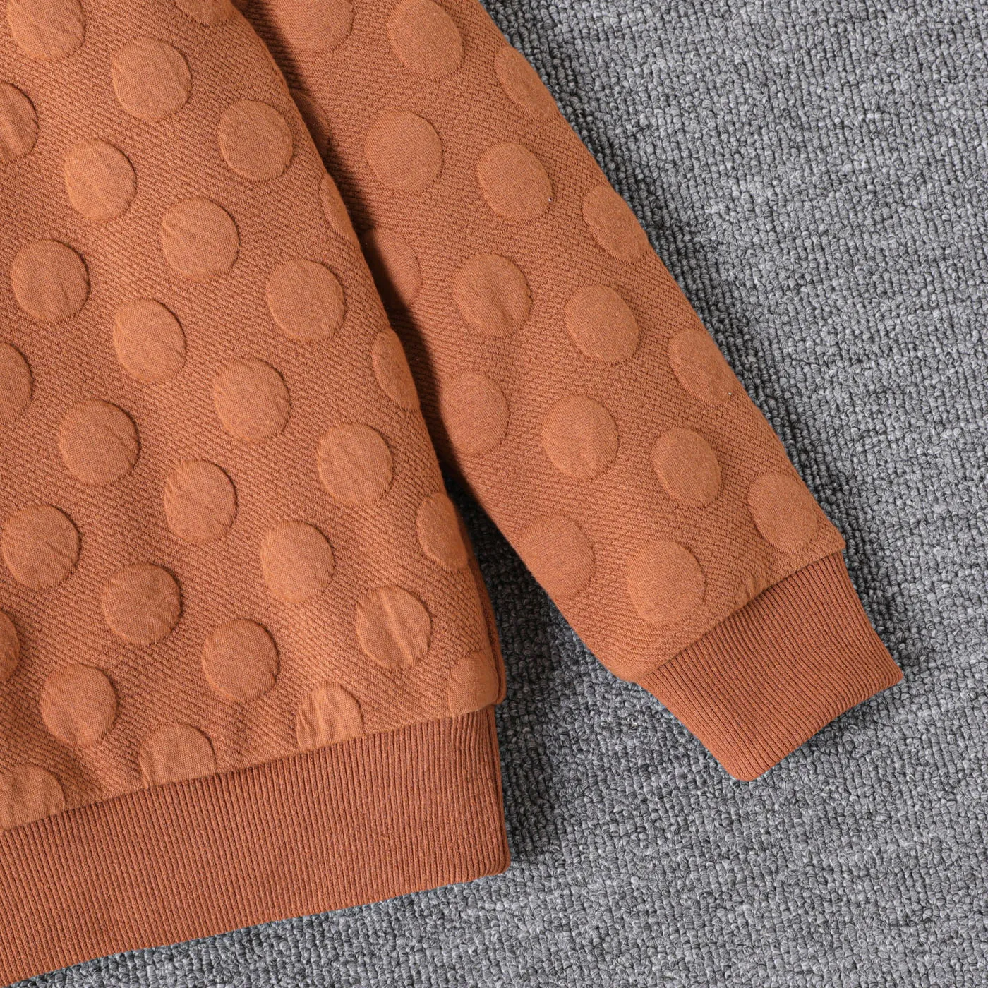 Kid Boy/Kid Girl Textured Solid Color Pullover Sweatshirt  image 5