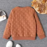 Kid Boy/Kid Girl Textured Solid Color Pullover Sweatshirt  image 4