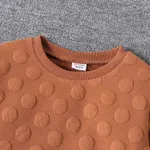 Kid Boy/Kid Girl Textured Solid Color Pullover Sweatshirt  image 2