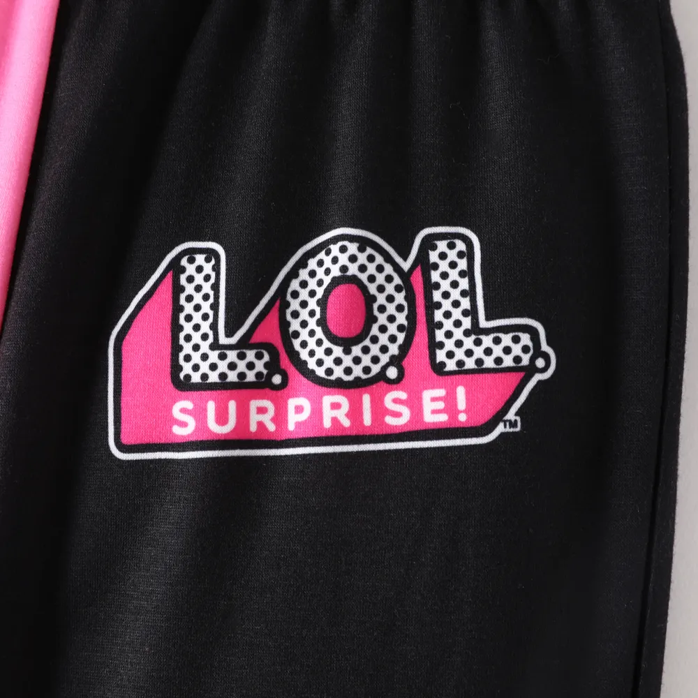 L.O.L. SURPRISE! Toddler Girl Letter Print Colorblock Elasticized Pants big image 4