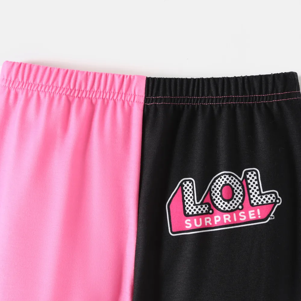 L.O.L. SURPRISE! Toddler Girl Letter Print Colorblock Elasticized Pants big image 5
