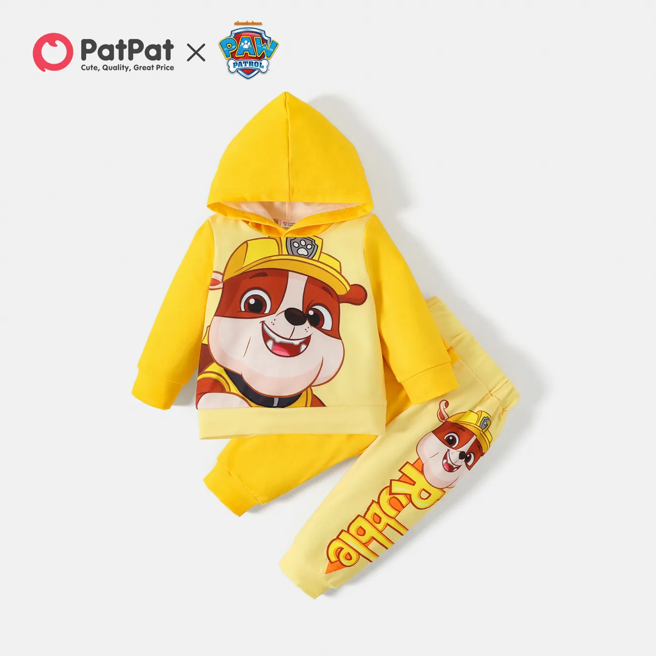 PAW Patrol Little Boy/Girl Cartoon Dog Print Long-sleeve Hoodie and Sweatpants Set big image 1