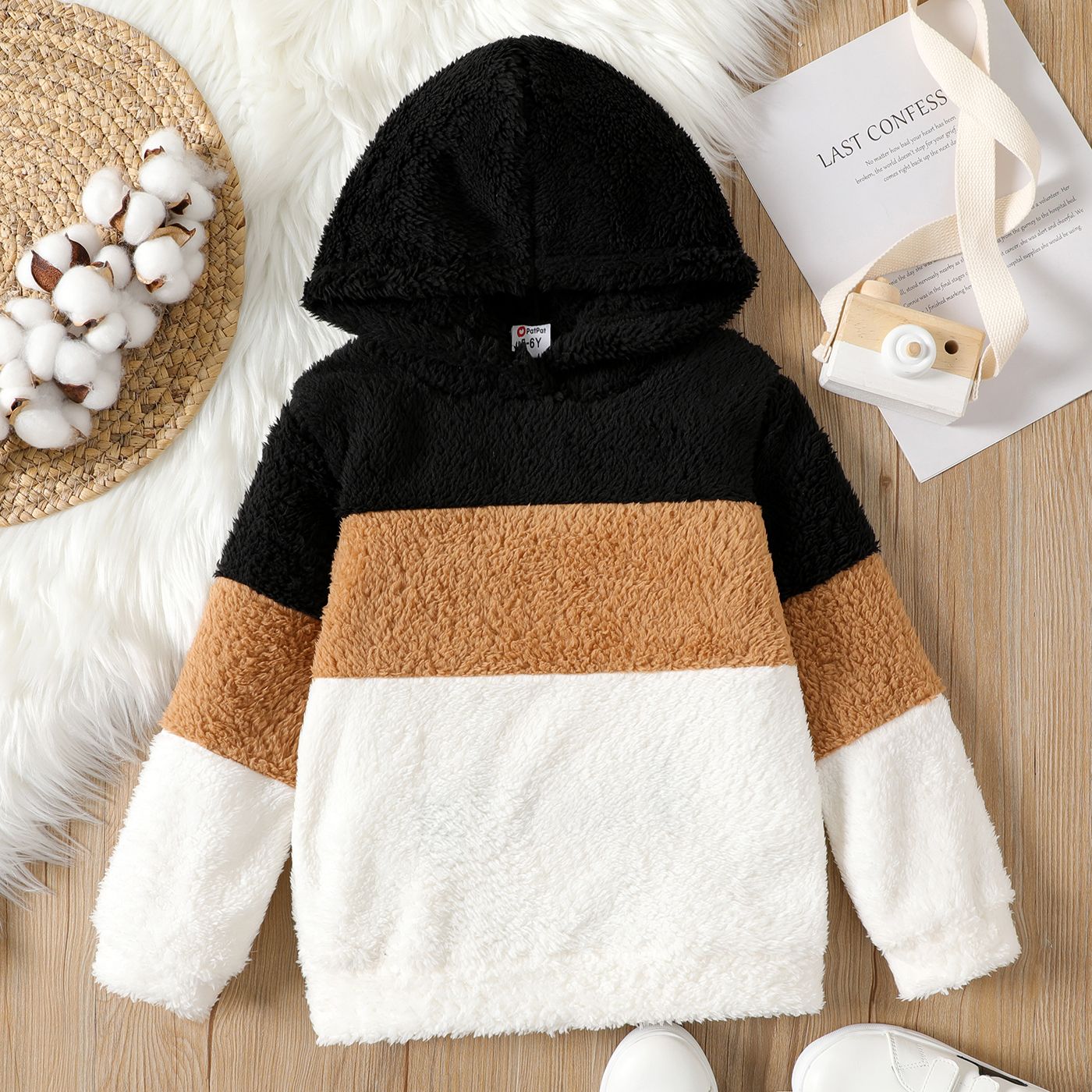 

Kid Boy/Kid Girl Colorblock Fleece Hoodie Sweatshirt