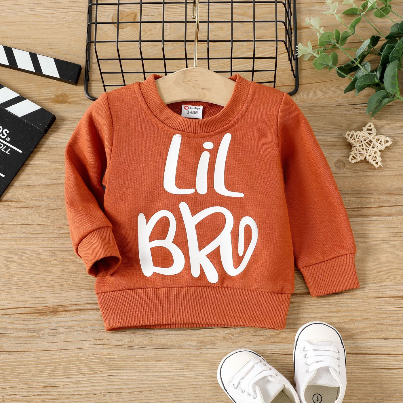 Baby Boy Letter Print Long-sleeve Sweatshirt