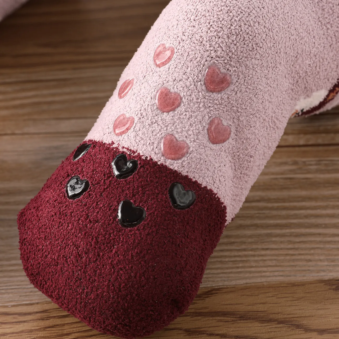 Baby Fluffy Trim Thick Long Stockings Purple big image 1