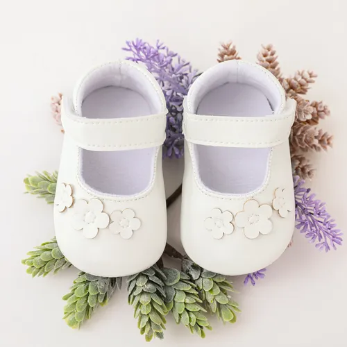Baby / Toddler Floral Decor White Prewalker Shoes