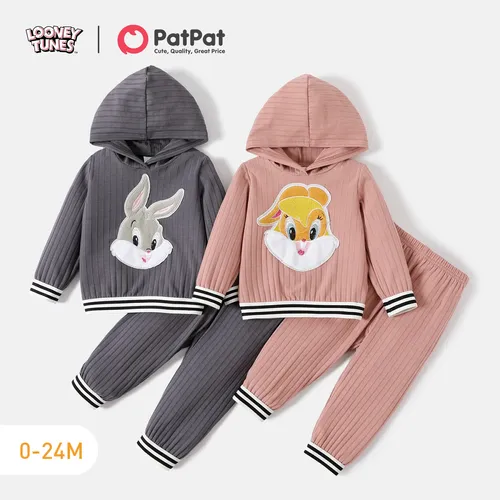 Looney Tunes 2 pezzi Neonato Unisex Con cappuccio Coniglio Casual Manica lunga Set neonato