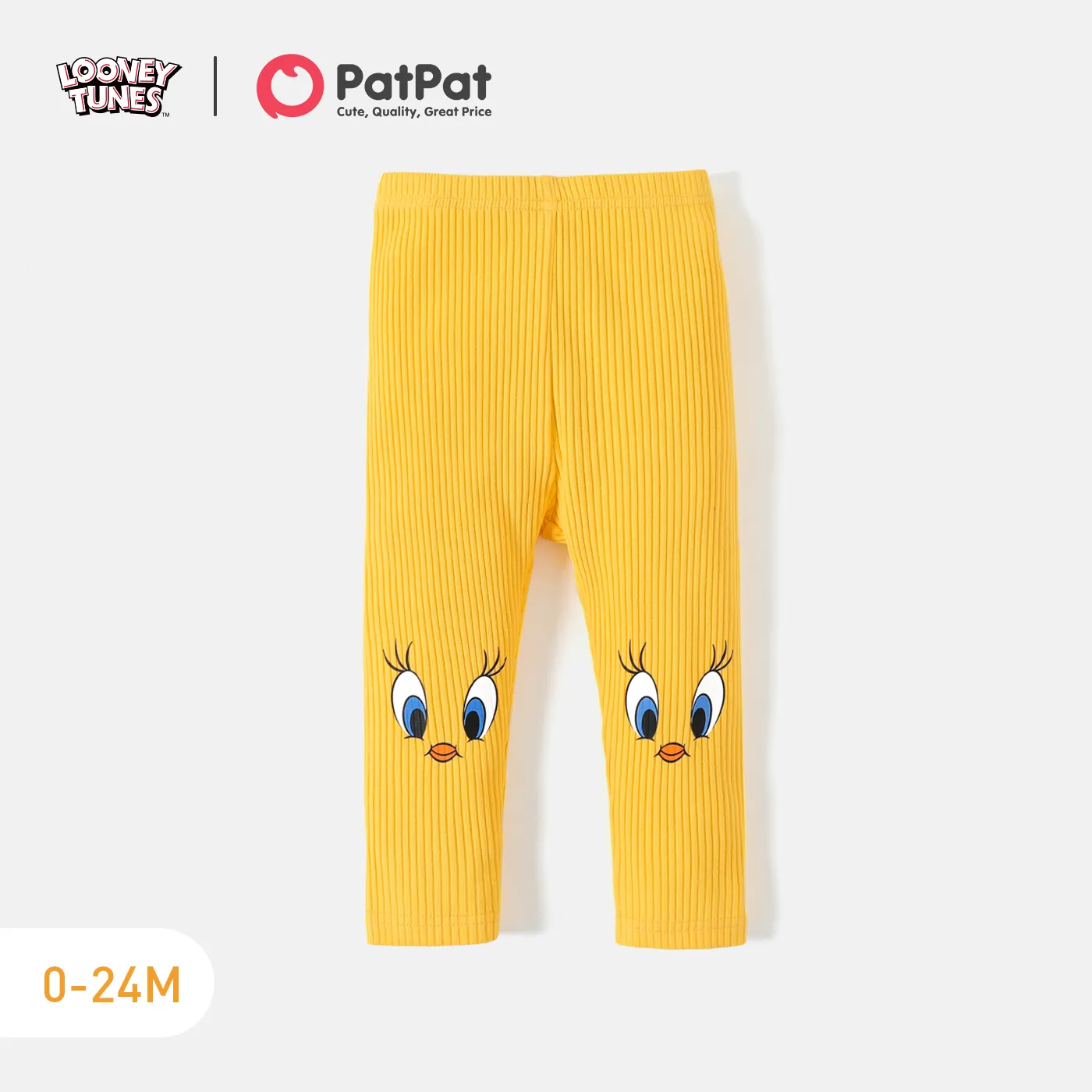 Looney Tunes Menina Infantil Animais Leggings/Slim-fit/Bootcut Amarelo