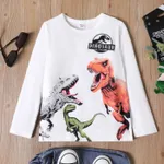 Kinder Jungen Tierbild Langärmelig T-Shirts weiß