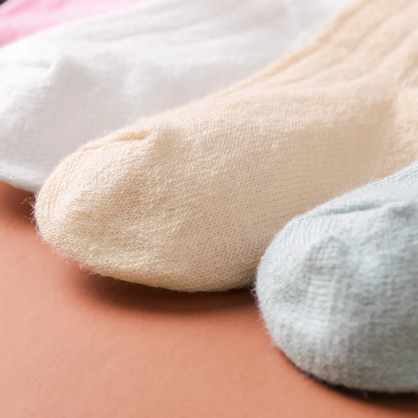 5-pairs Baby Bow Decor Ribbed Long Stockings Set  image 4