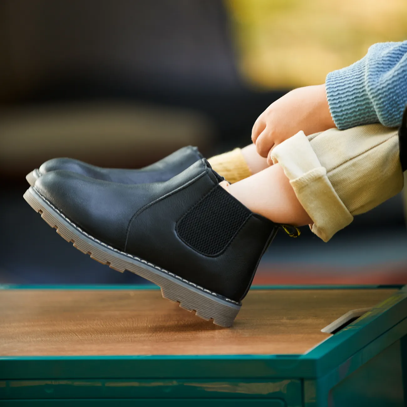 Toddler / Kid Classic Solid Casual Vintage Boots Black big image 1