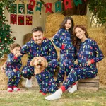 Christmas Family Matching Allover Colorful String Lights Print Zipper Long-sleeve Hooded Onesies Pajamas (Flame Resistant)  image 5