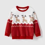 Christmas Family Matching Allover Reindeer Print Raglan-sleeve Sweatshirts  image 6
