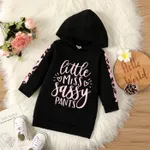 Baby Mit Kapuze Süß Langärmelig Kleider schwarz