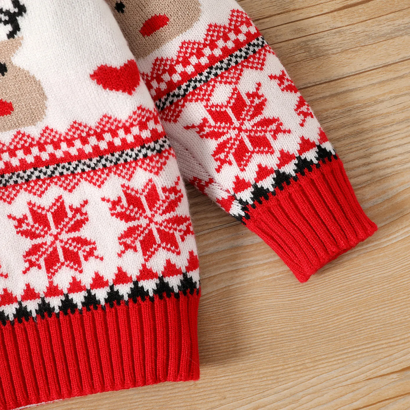 Christmas Baby Boy/Girl Allover Pattern Long-sleeve Knitted Sweater Red image 4