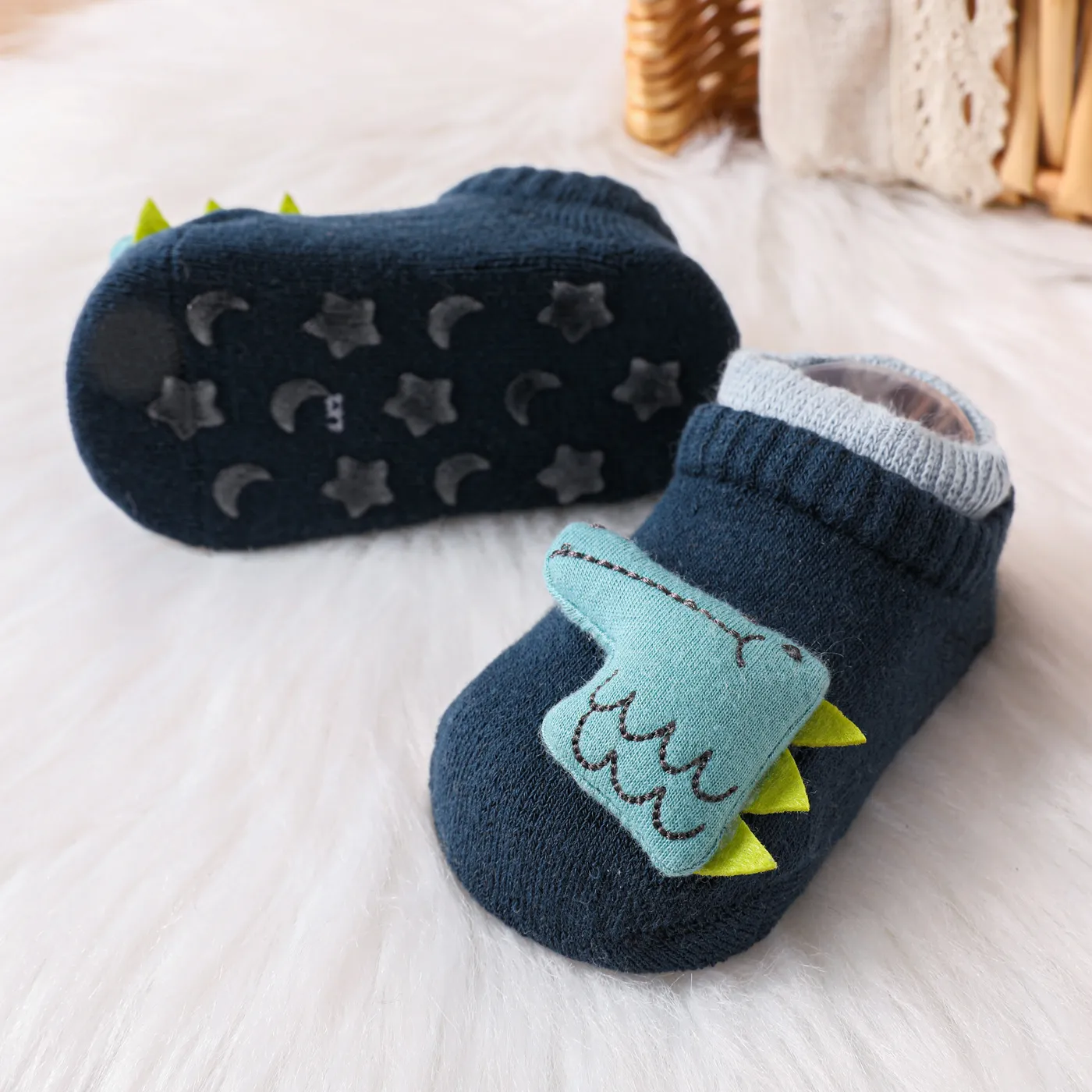 Baby 3D Cartoon Decor Floor Socks Blue