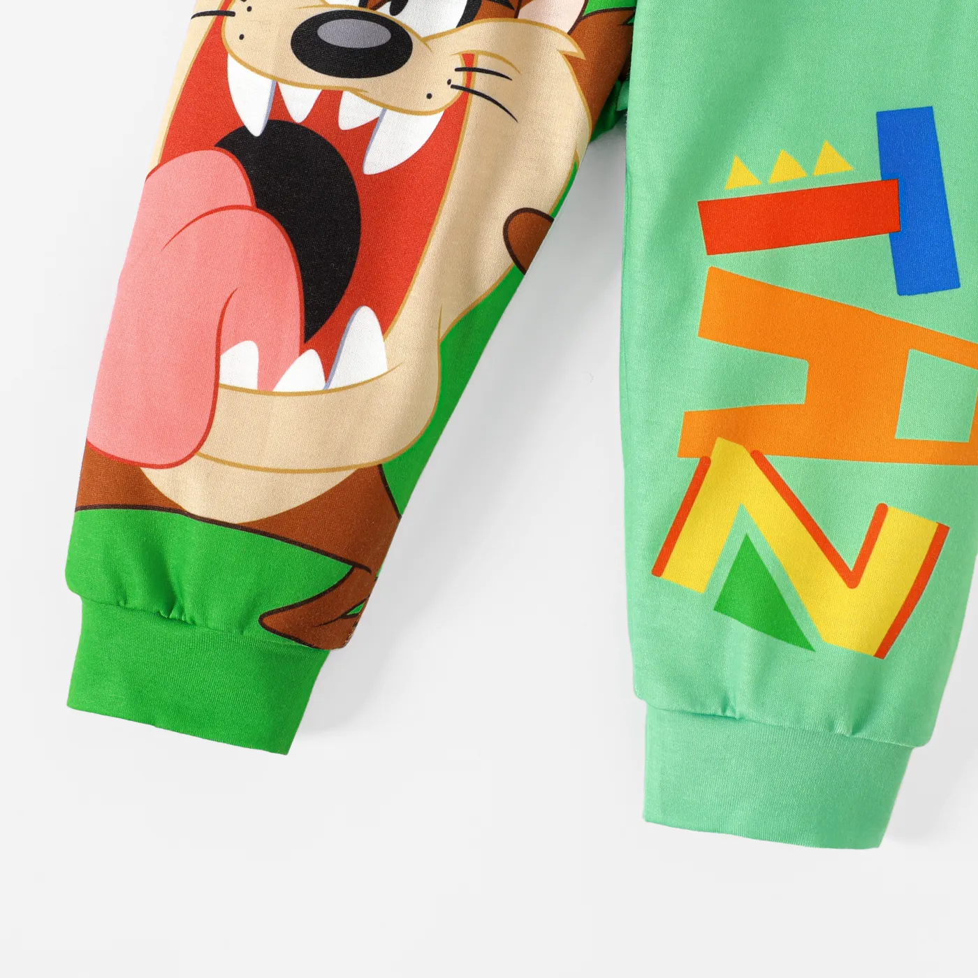 Looney Tunes 2 unidades Bebé Unissexo Com capuz Coelho Infantil Manga comprida Conjunto para bebé Verde image 6
