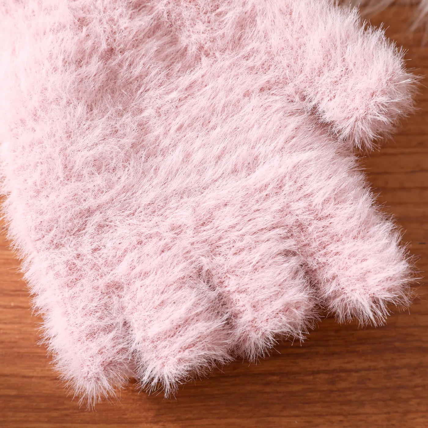 Luvas de lã de pelúcia gráficas para bebês/crianças luvas conversíveis flip luva sem dedos Rosa image 5