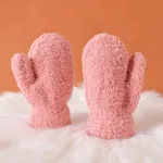 guantes térmicos de felpa para bebés / niños pequeños Rosado
