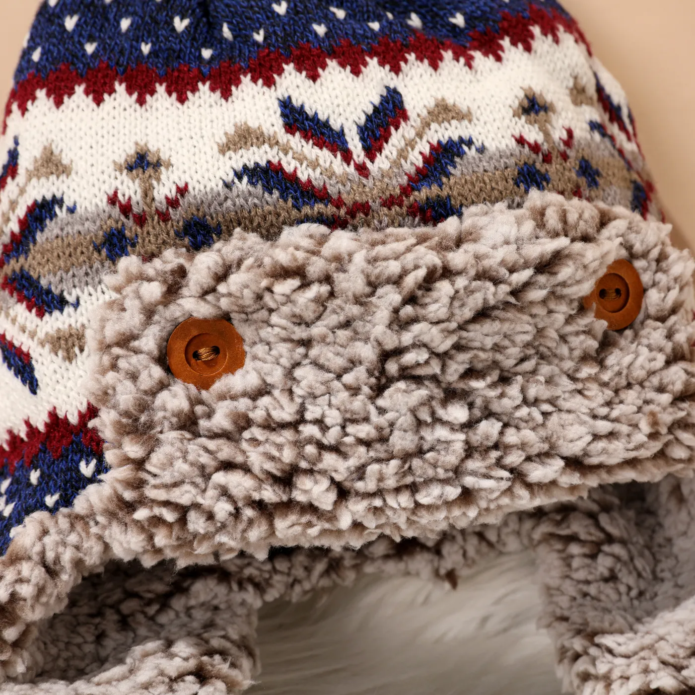 Baby Hair Braid Decor Fleece Lined Trapper Hat Blue image 5