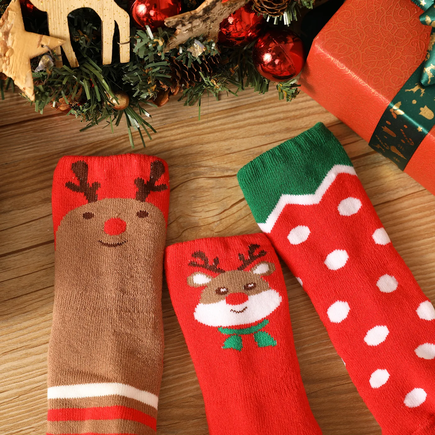 3 雙嬰兒聖誕保暖襪套裝