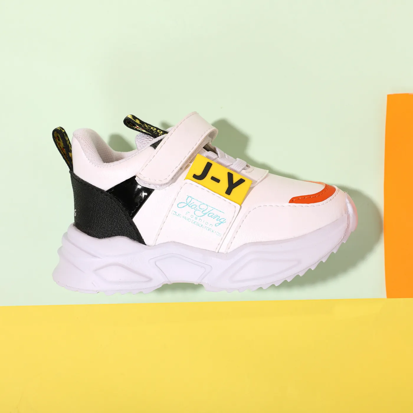 Toddler / Kid Letter Graphic Velcro Strap Sneakers White image 2
