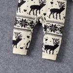 Christmas Family Matching Allover Deer & Snowflake Print Long-sleeve Hoodies  image 4