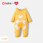 Care Bears Baby Boy/Girl Bear Print 3D Ears Design Long-sleeve Jumpsuit Yellow