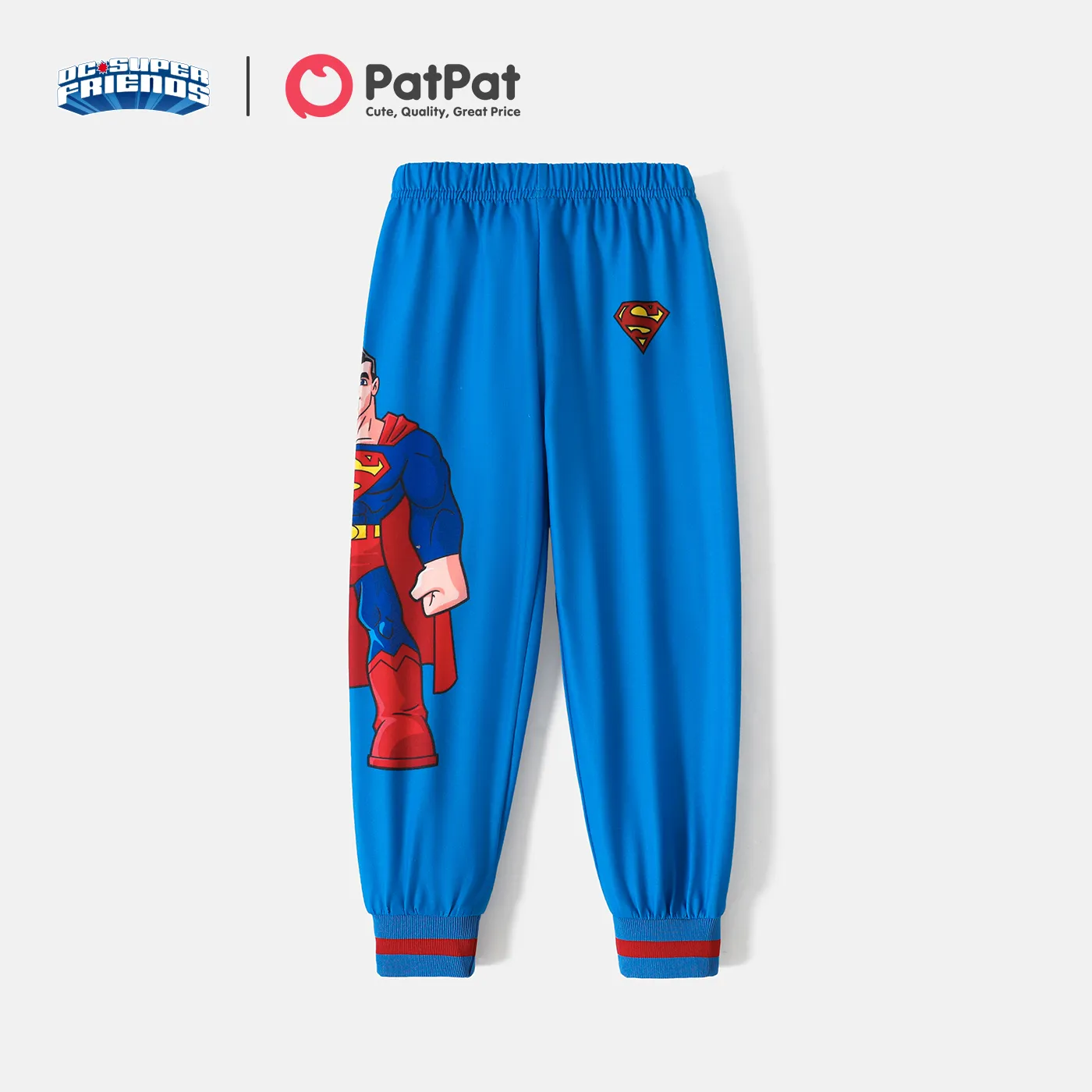 Justice League Toddler Boy Character Print Elasticized Pants Blue
